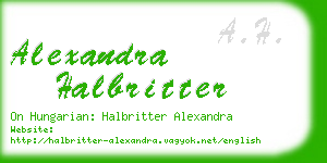alexandra halbritter business card